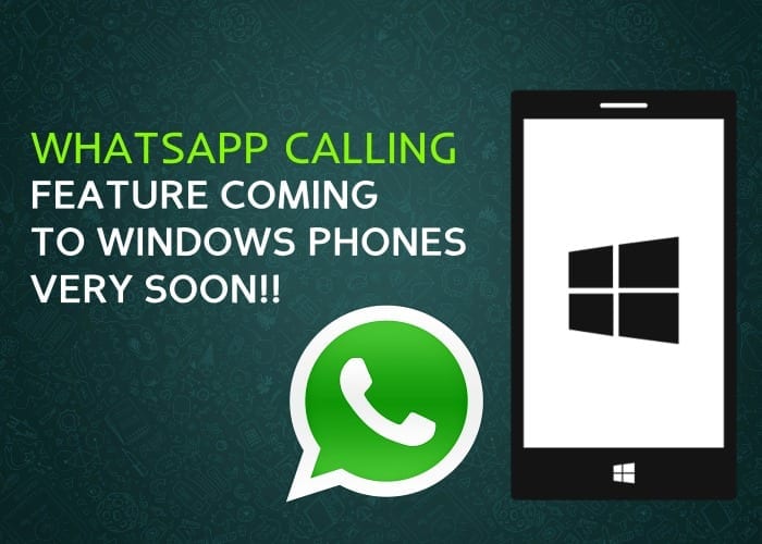 Whatsapp Calling Feature for iOS Windows Mobile 2 1
