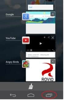 Close Apps on android