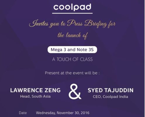 Coolpad Mega 3 Launch Invite