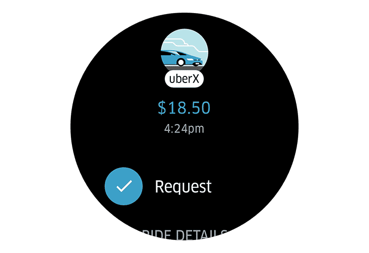 Uber App ANdroid Wear 2.0