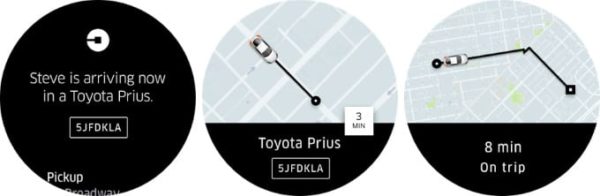 Uber App Android Wear 2.0 Trip