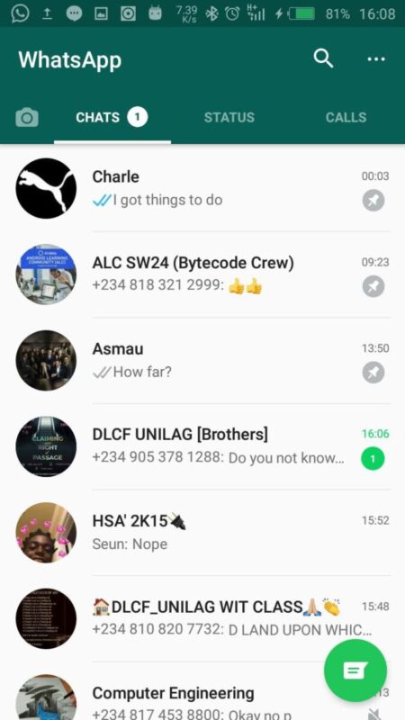 Whatsapp pin chats scaled