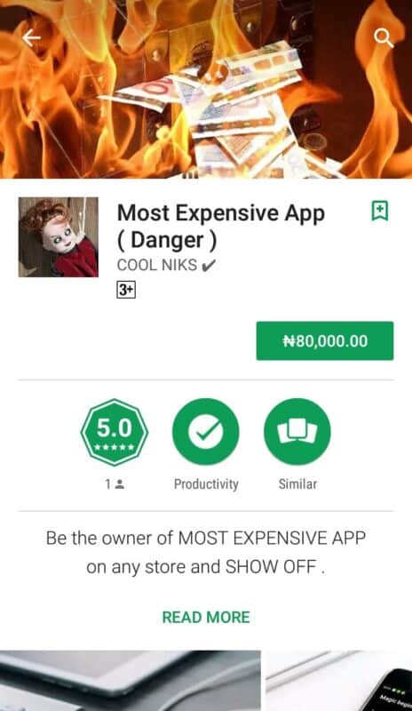 Most Expensive App on Google Play Store