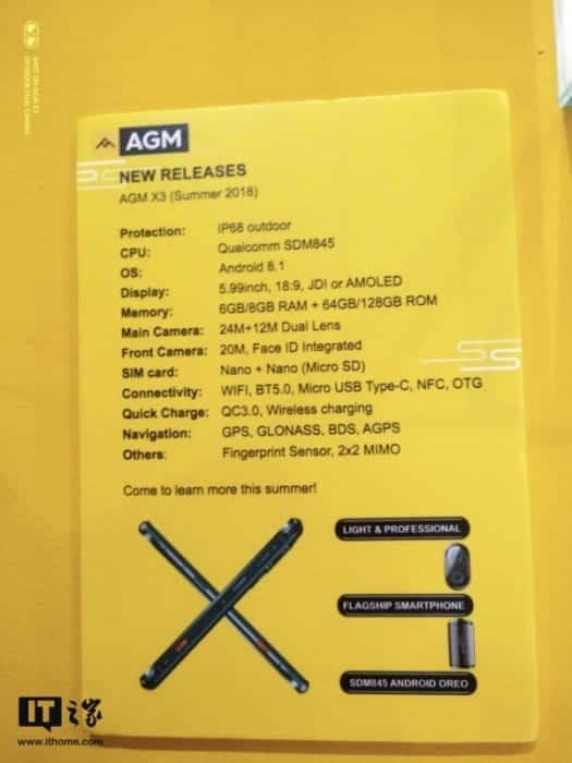 AGM X3 Specs