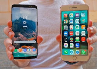 Samsung Galaxy S8 and iPhone 8