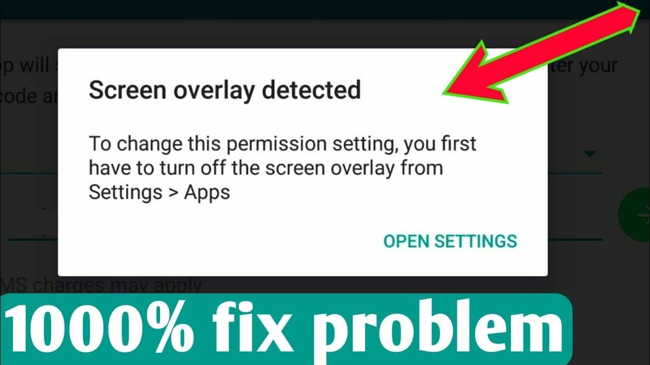 Fix Screen Overlay Detected