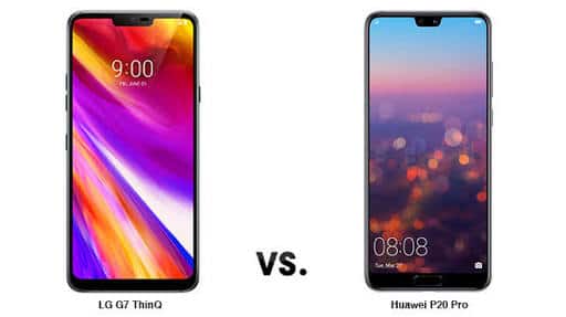 LG G7 ThinQ vs Huawei P20 Pro