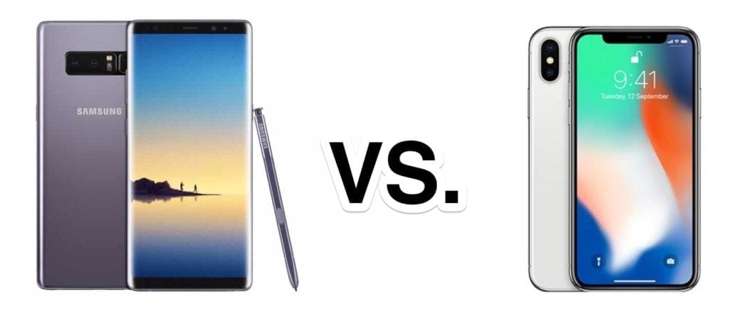 Note 8 vs iPhone X