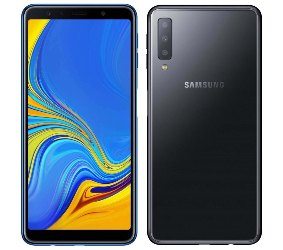 Samsung Galaxy A7 2018 front and back