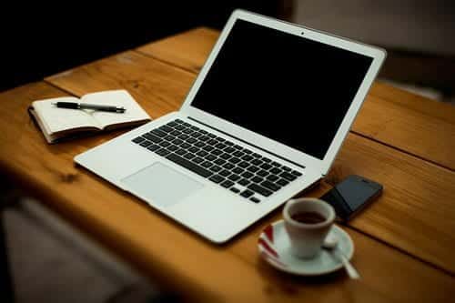 freelance work with laptop 