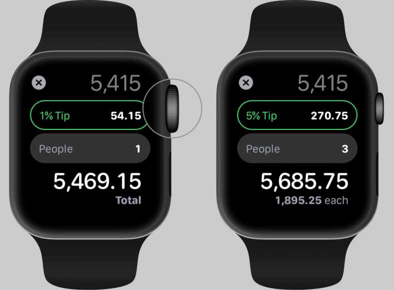 Use Calculator App for Tip on Apple Watch in watchOS 6