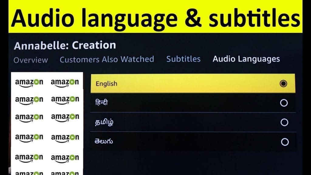 change subtitles and language on Amazon Prime Video