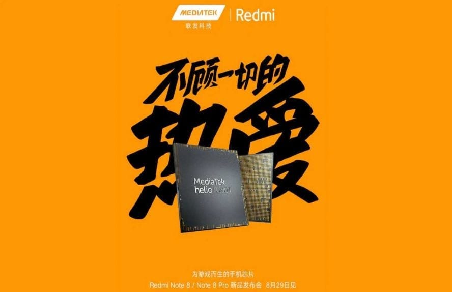 Redimi Note 8 Series Smartphones Will Be Powered By MediaTek G90T G90 SoC Chipset Mediatek Confirms