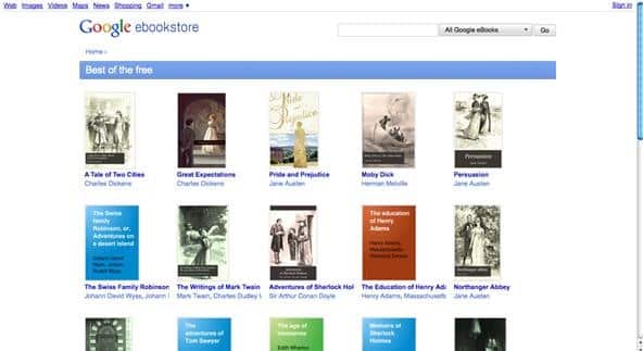 2 Google eBookstore
