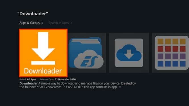 install Downloader app on FireStick