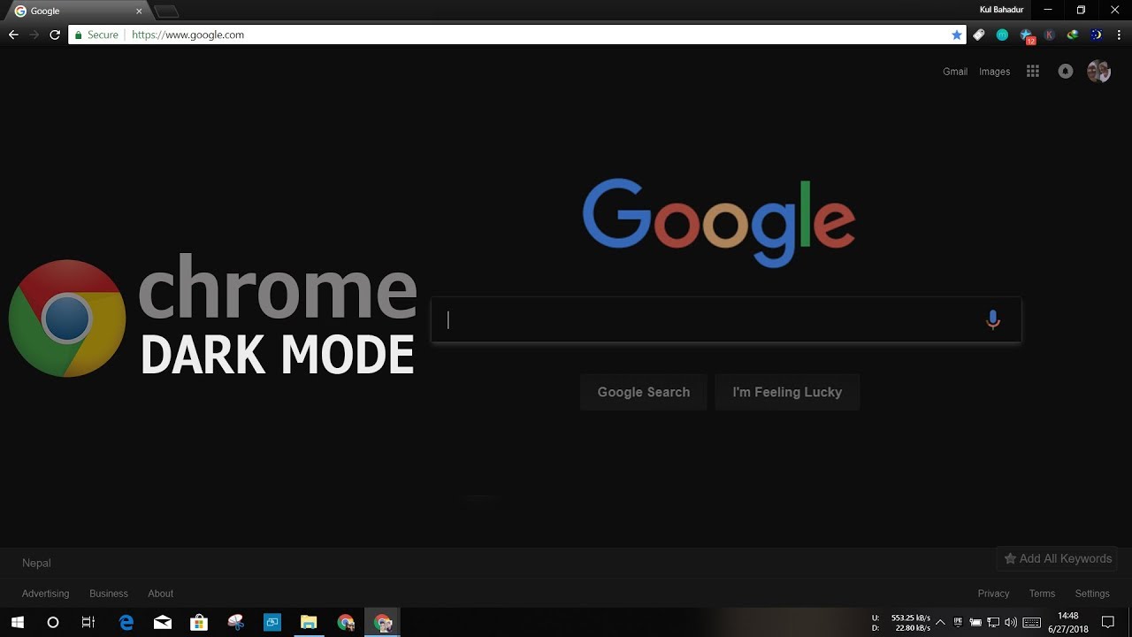 Activate Dark Mode For Google Chrome