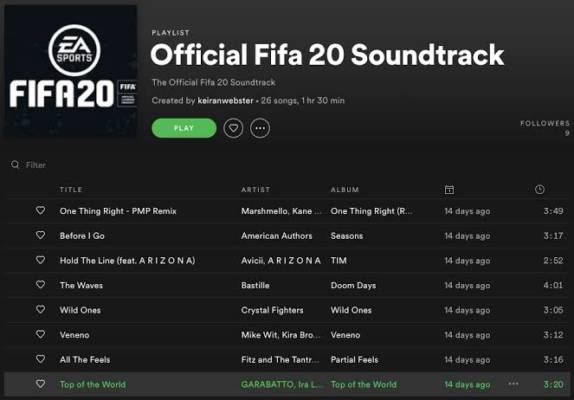Listen FIFA Songs
