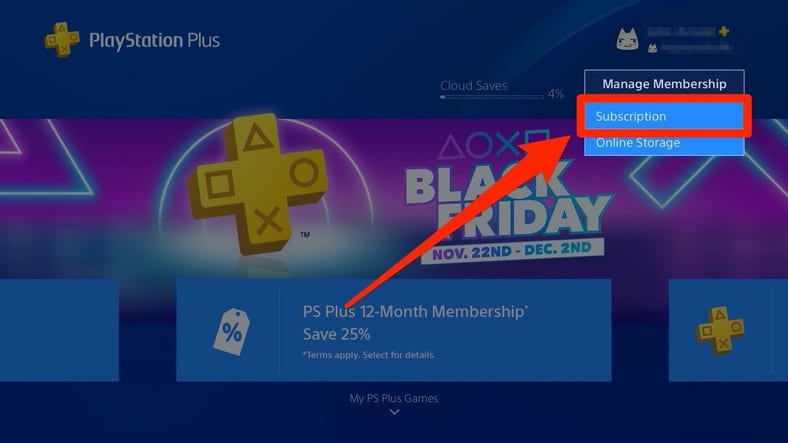 check PlayStation Plus subscription