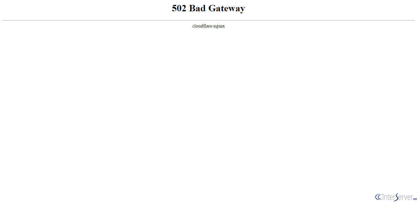 502 HTTP Bad Gateway error