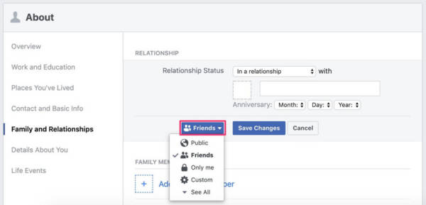 Change Your Relationship Status On Facebook