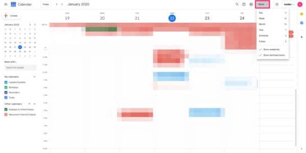Print Your Google Calendar
