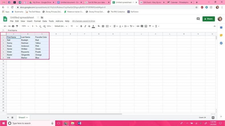 Sort Alphabetically In Google Sheets