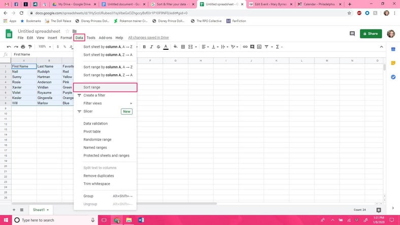 Sort Alphabetically In Google Sheets