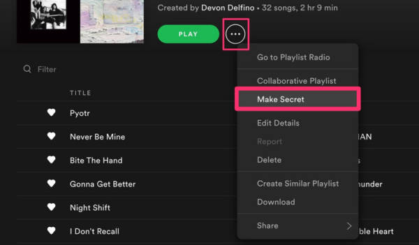 Adjust Privacy Settings On Spotify