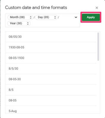Change Date Format In Google Sheets