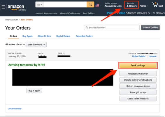 Track Amazon Order On Computer
