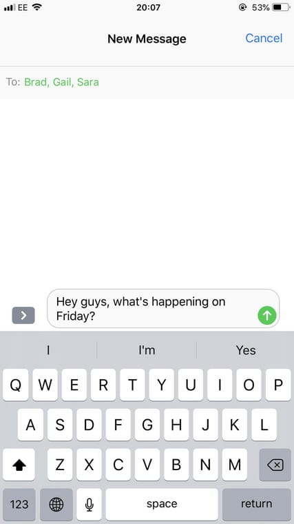 Create Group Chat On iMessage