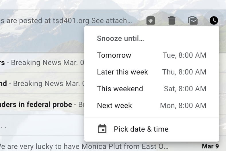 Use Snooze In Gmail