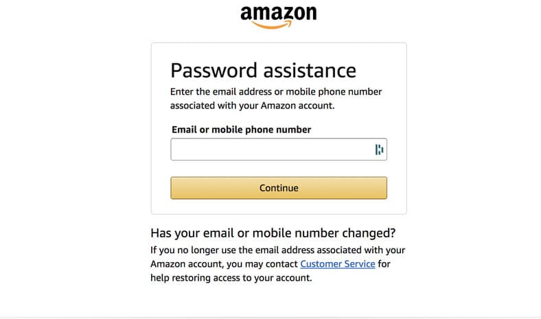 Change Amazon Account Password