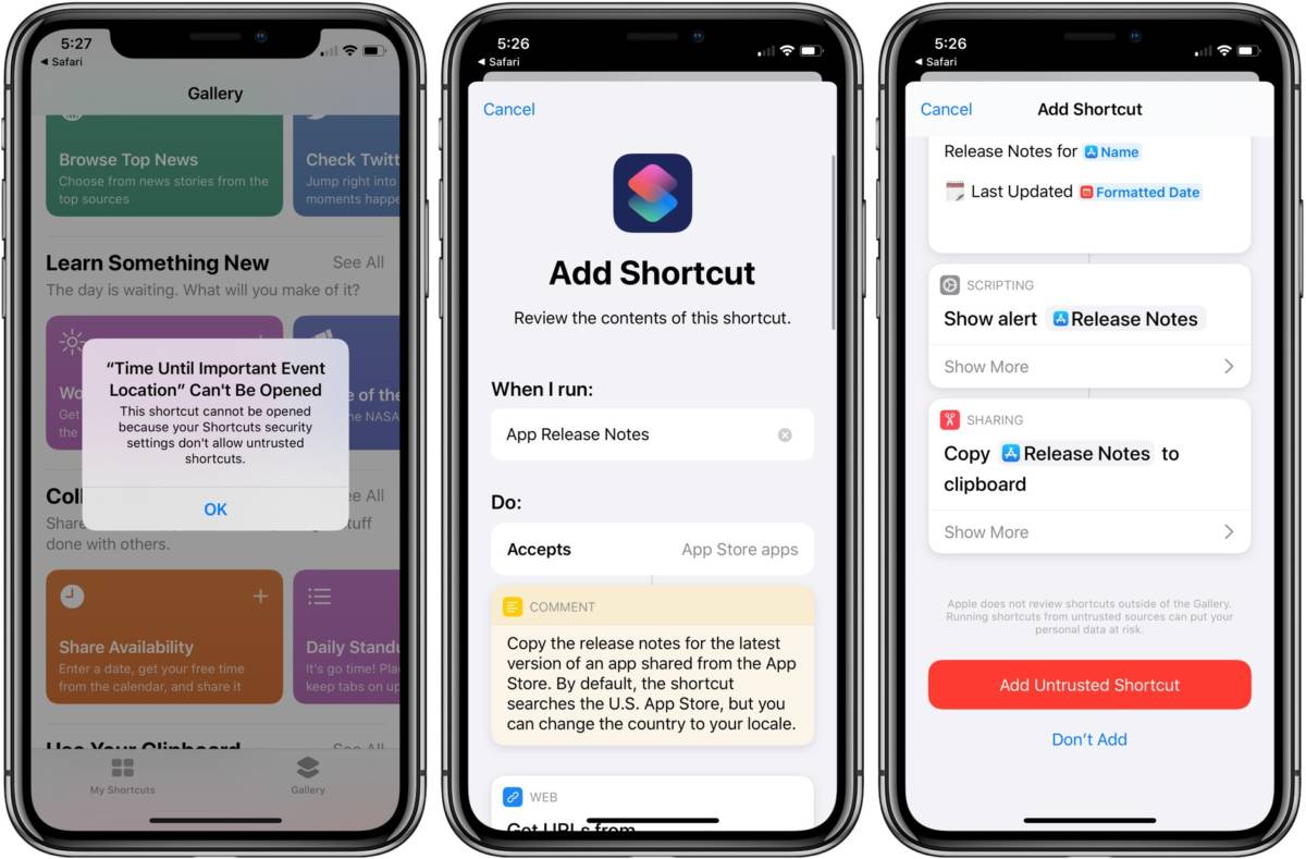 How To Allow Untrusted Shortcuts Ios 13 Walkthrough