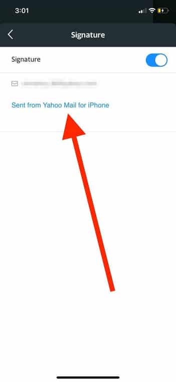 Change Signature Yahoo Mail