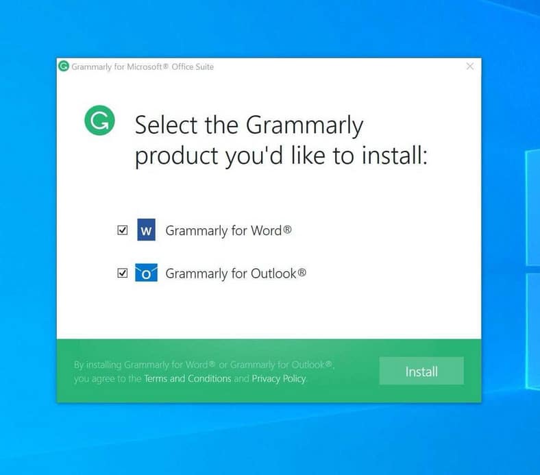 Add Grammarly Microsoft Outlook App