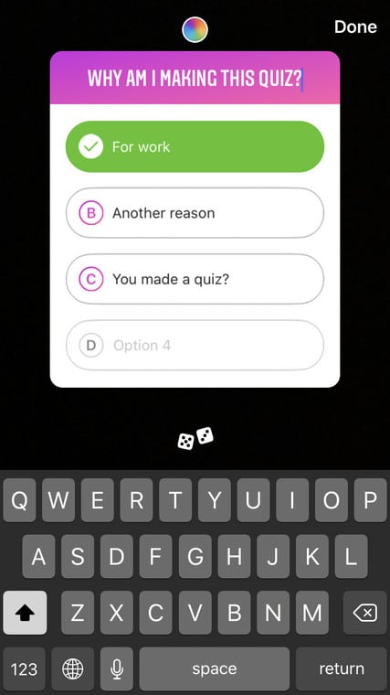 Add Quiz To Instagram Story