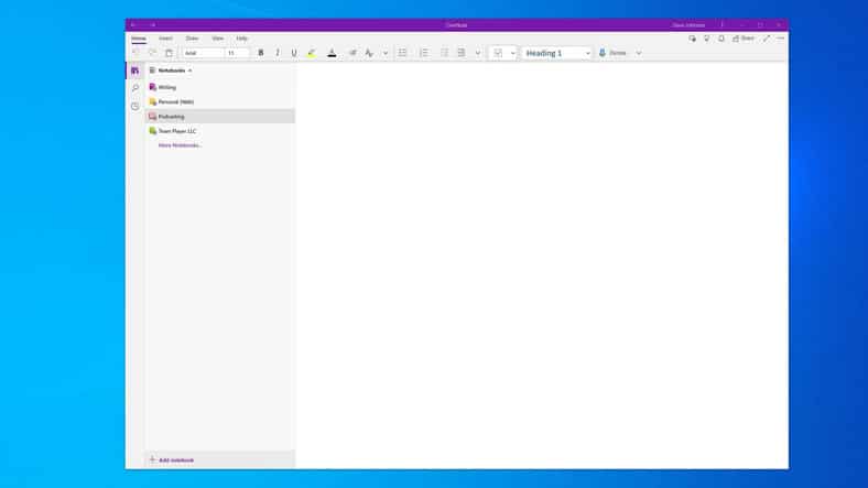 Create New Notebook Microsoft OneNote App