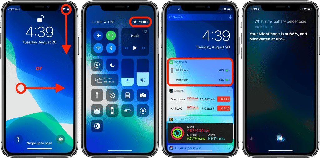 show battery percentage iphone 11