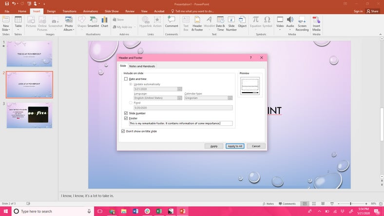 Add Edit Footer Microsoft PowerPoint Slides