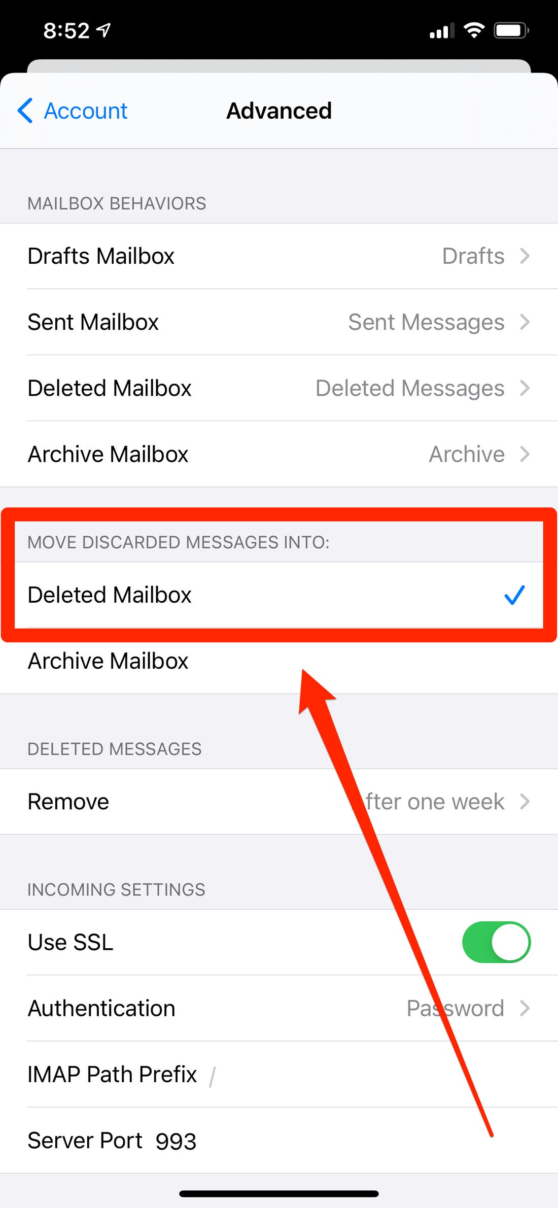 Swipe Delete Messages iPhone Mail App
