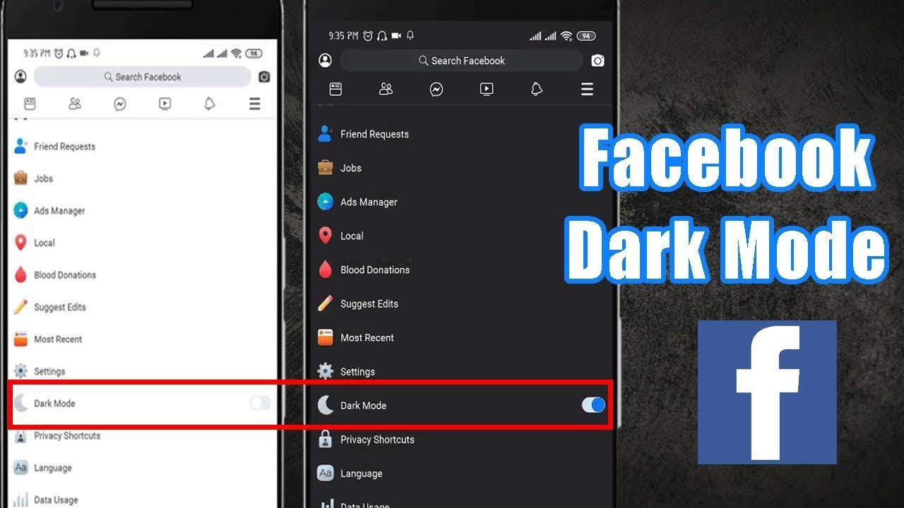 Enable Facebook Dark Mode iPhone