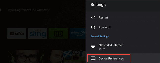 click device preferences