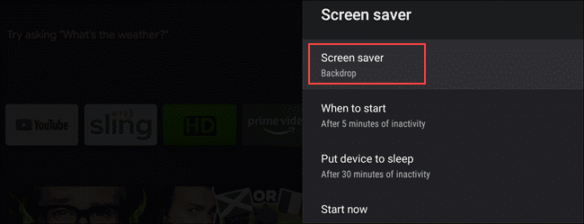 click screen saver again
