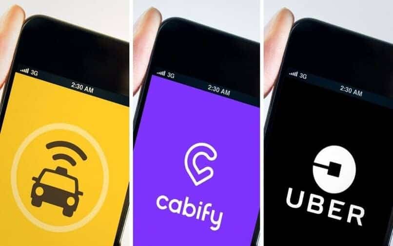 Taxi, Cabify And Uber