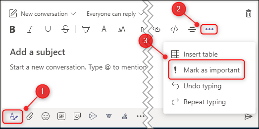 Mark Message Microsoft Teams Important 