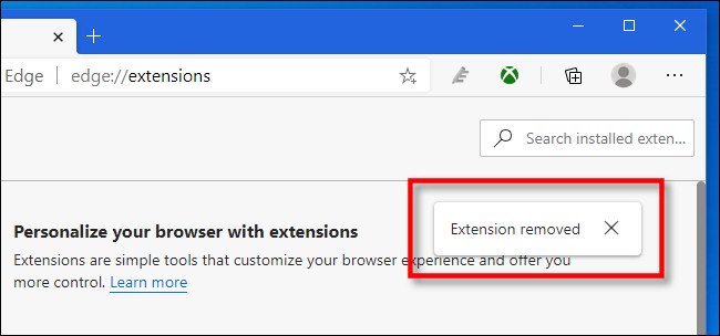Uninstall Deactivate Extensions Microsoft Edge