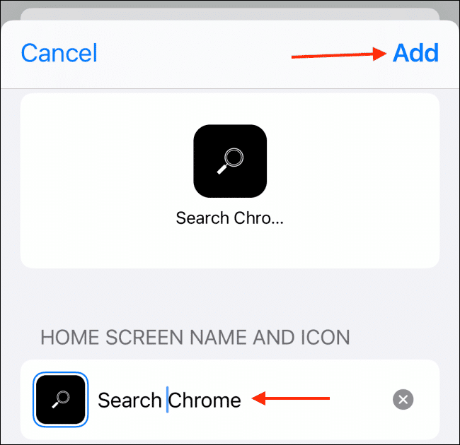 Edit Name And Tap Add Button