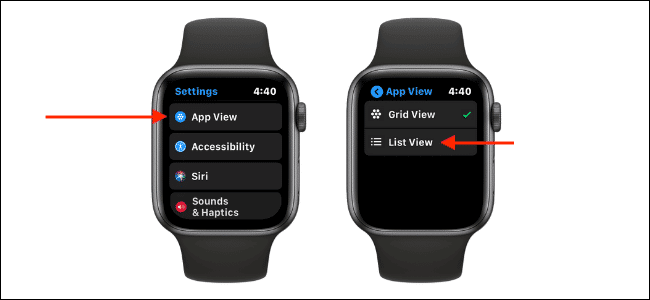 Change App Layout Apple Watch