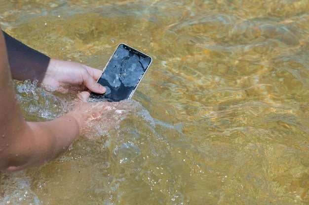 Beach Water On Phone